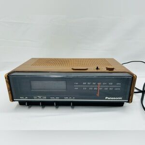 Panasonic Brown Vintage Clock Radio AM/FM *Working Condition* 1970s 70s